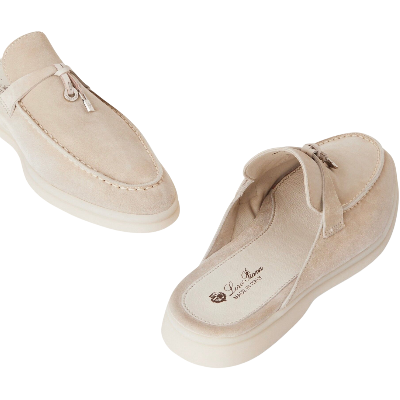 Loro piana Babouche Charms Walk Loafer 'Linen' - Image 5